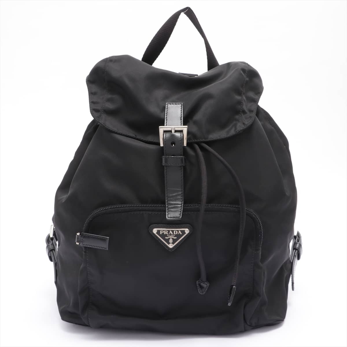 Prada Tessuto Nylon & Leather Backpack Black