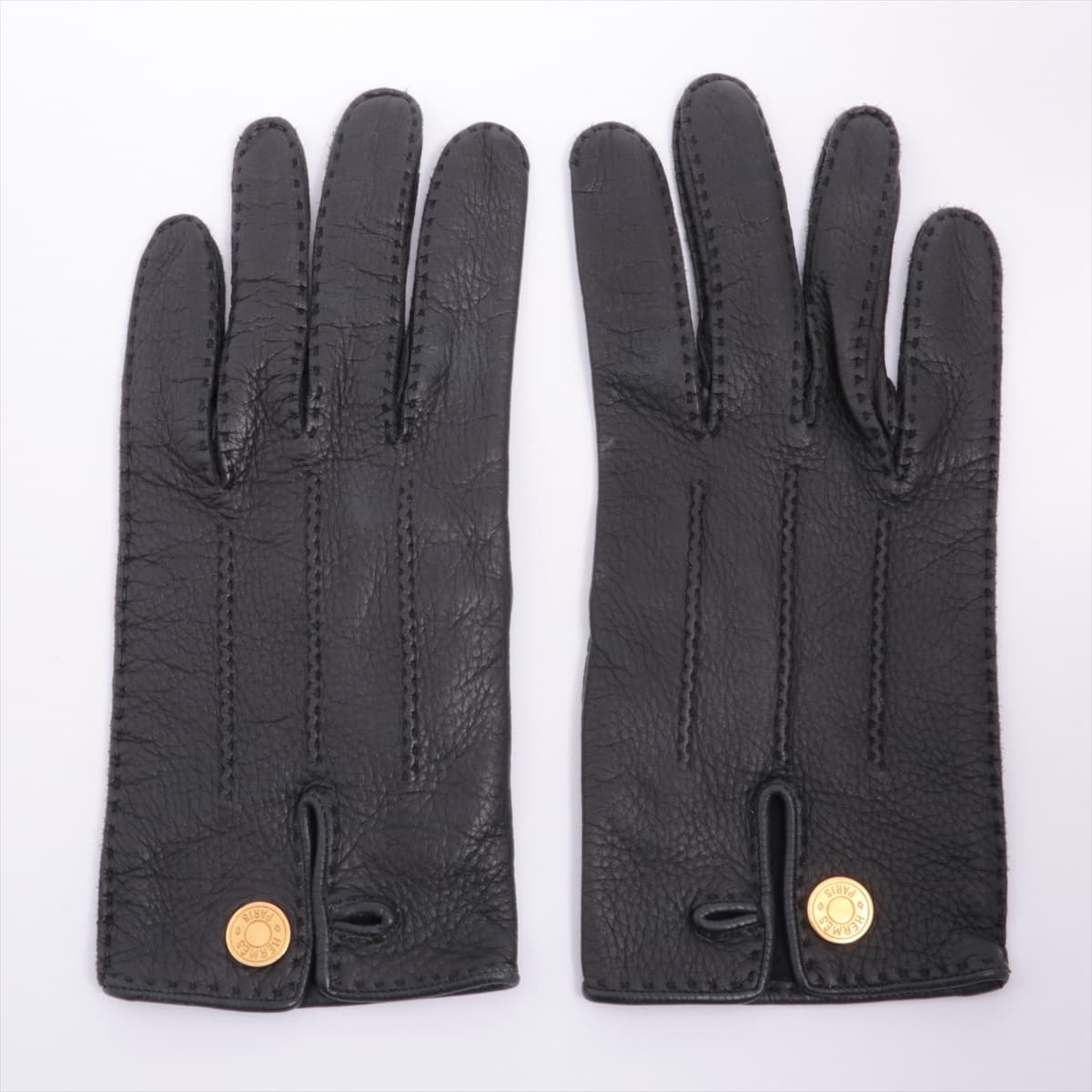 Hermès Serie Gloves Leather Black