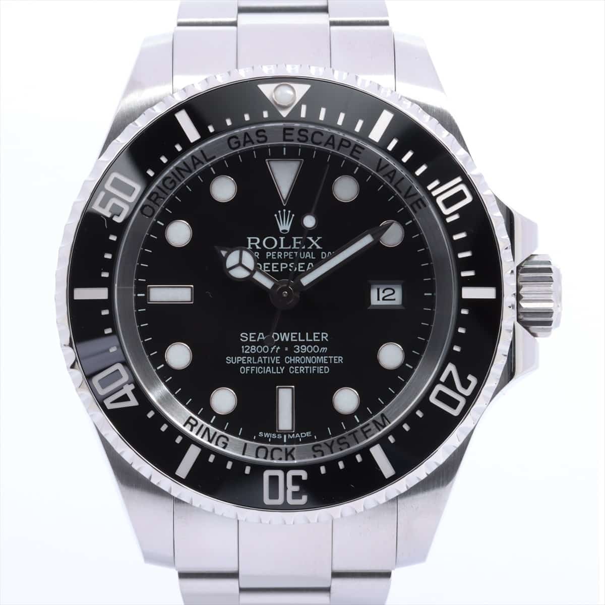 Rolex Sea-Dweller Deep Sea 116660 SS AT Black-Face Extra-Link3 Box stains