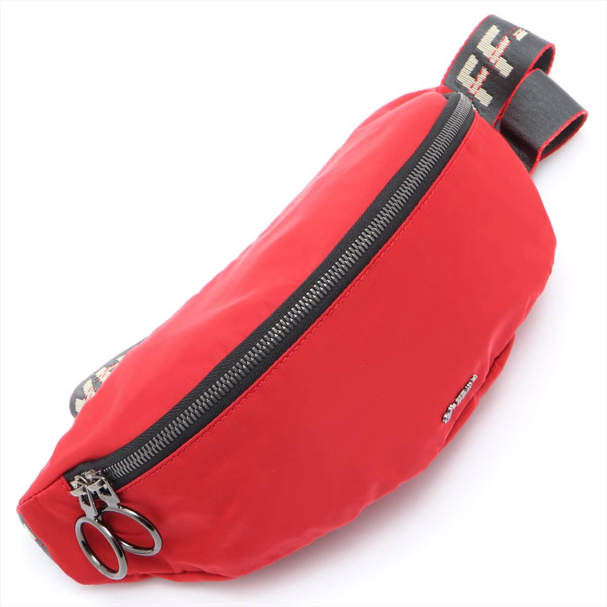 Off-White Nylon Waist bag Red