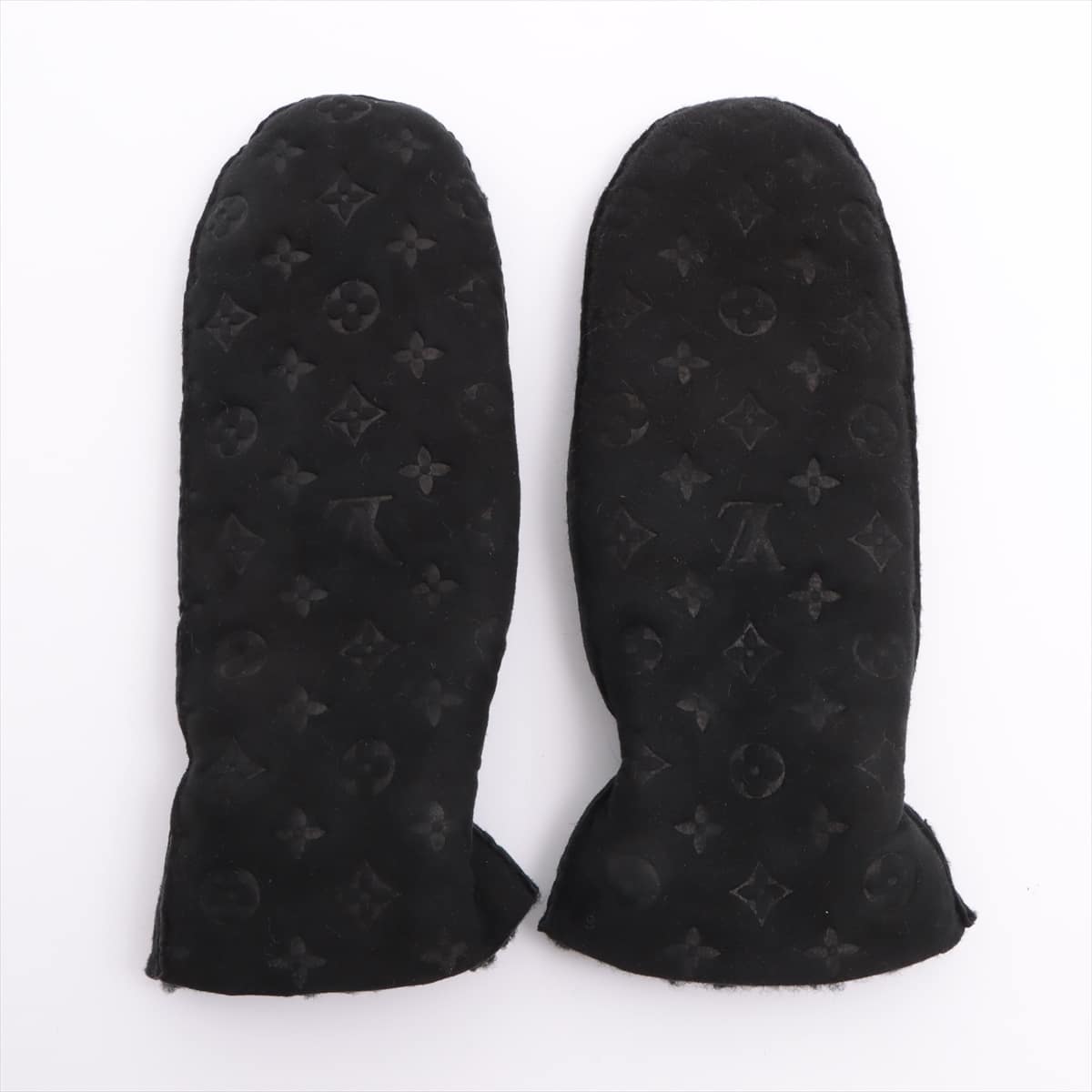 Louis Vuitton M76454 muff Shirring ram AL0230 Gloves Wool Black