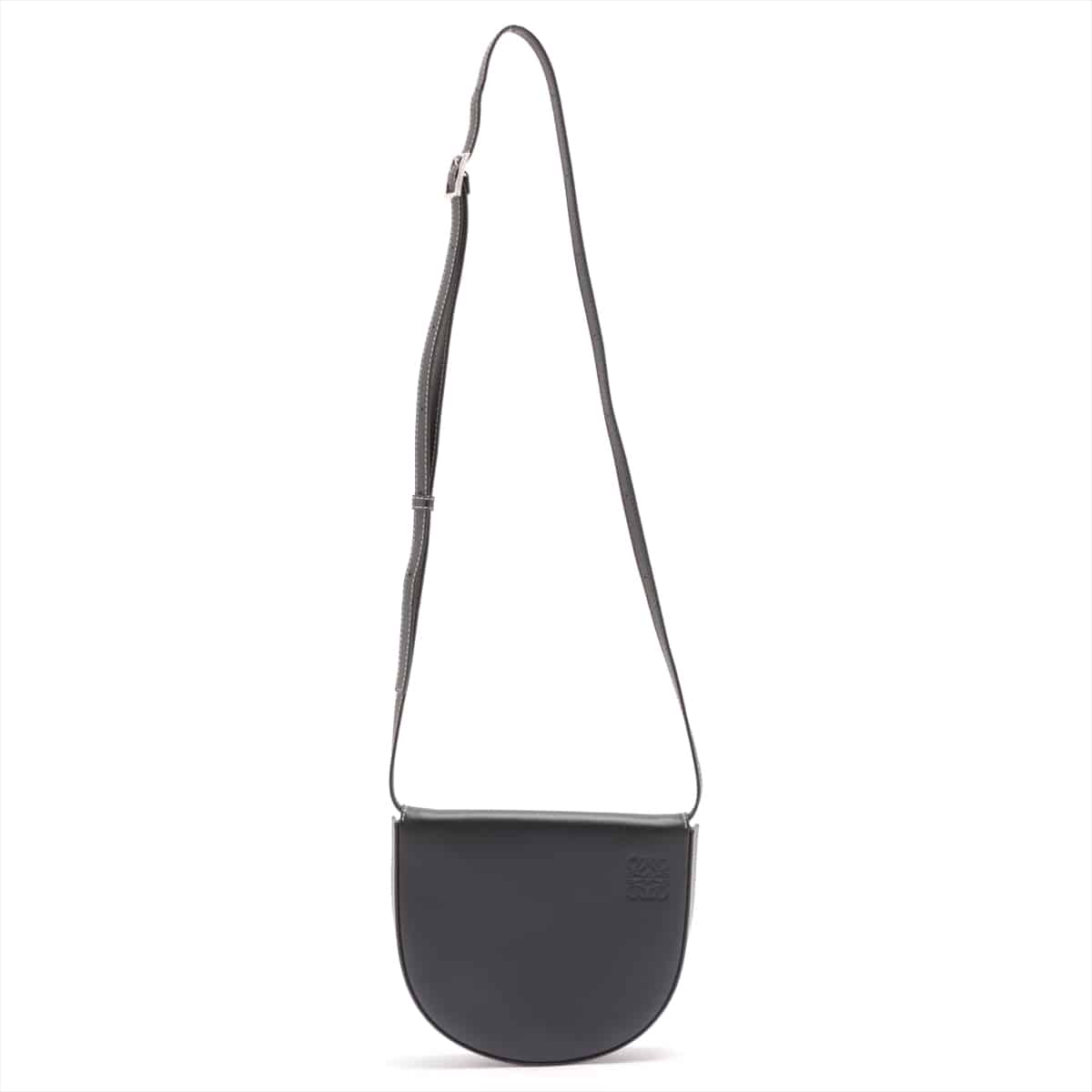 Loewe heel pouch mini Leather Shoulder bag Black