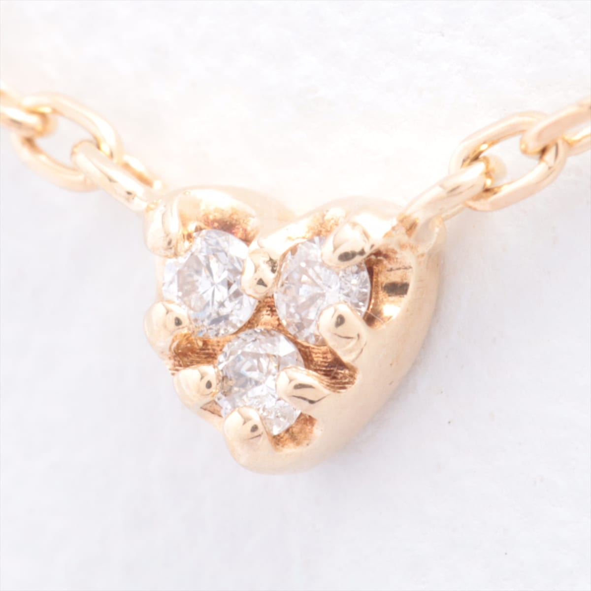 Aget agete hearts diamond Necklace K10YG 0.02ct