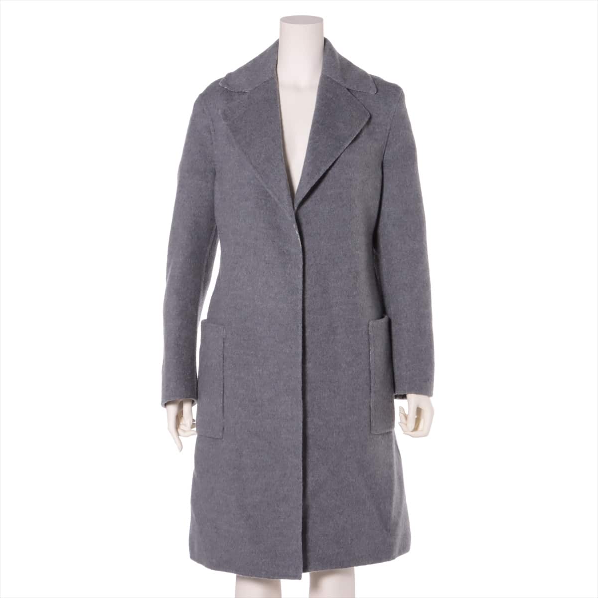 Christian Dior Oblique Wool & silk Long coat F34 Ladies' Grey