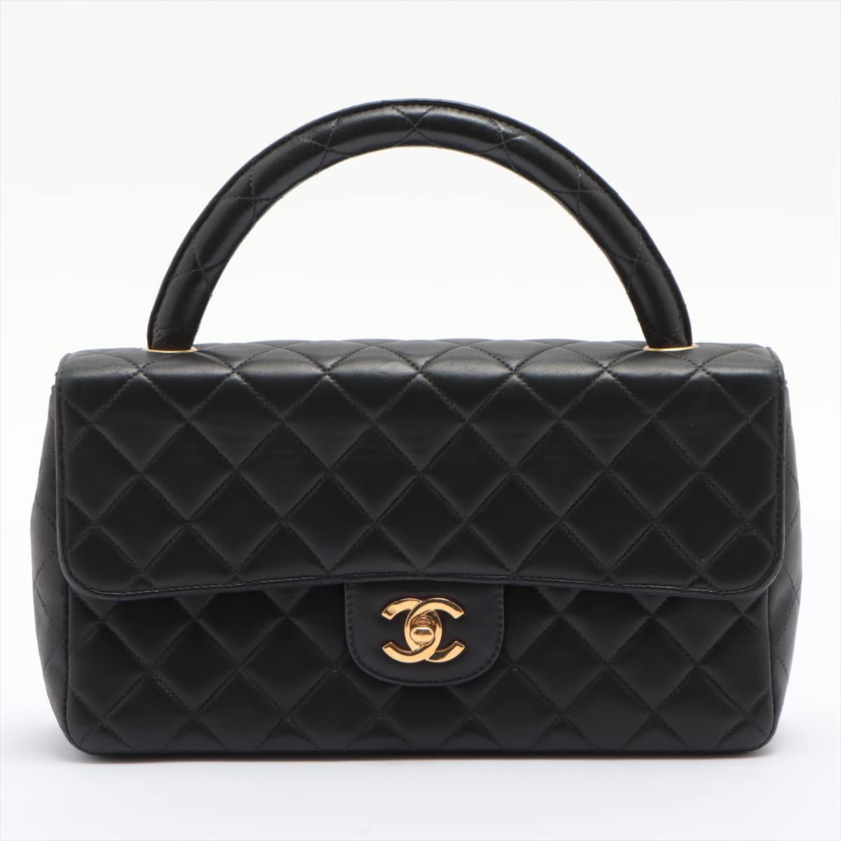Chanel Matelasse Lambskin Hand bag Parent-child bag Black Gold Metal fittings 4XXXXXX Parent only