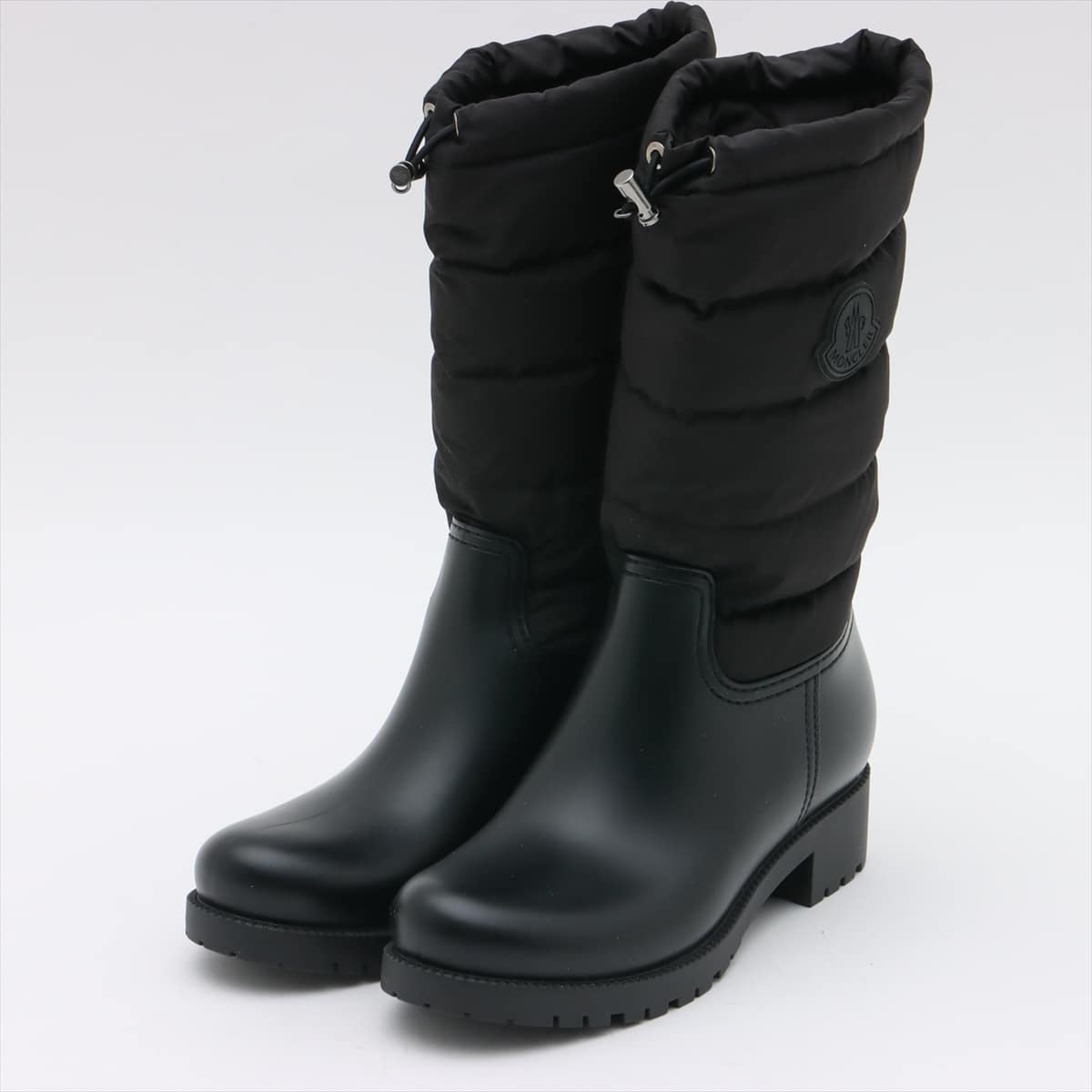 Moncler 21AW Rubber Boots 37 Ladies' Black Polyester padded boots GINETTE