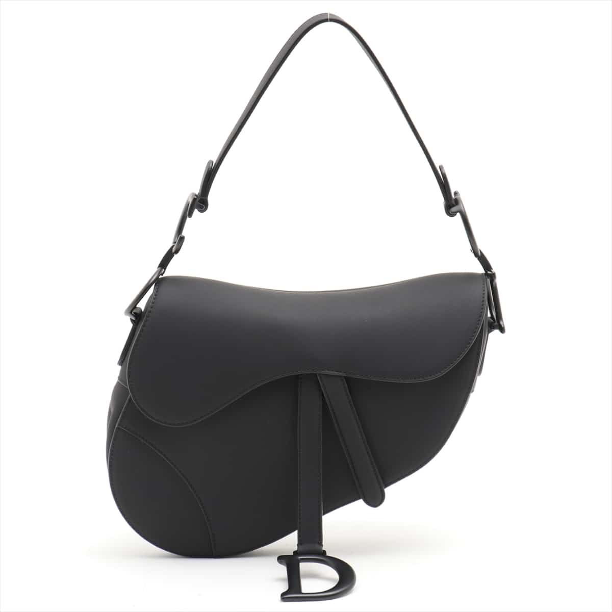 Christian Dior Saddle Bag Leather Shoulder bag Black