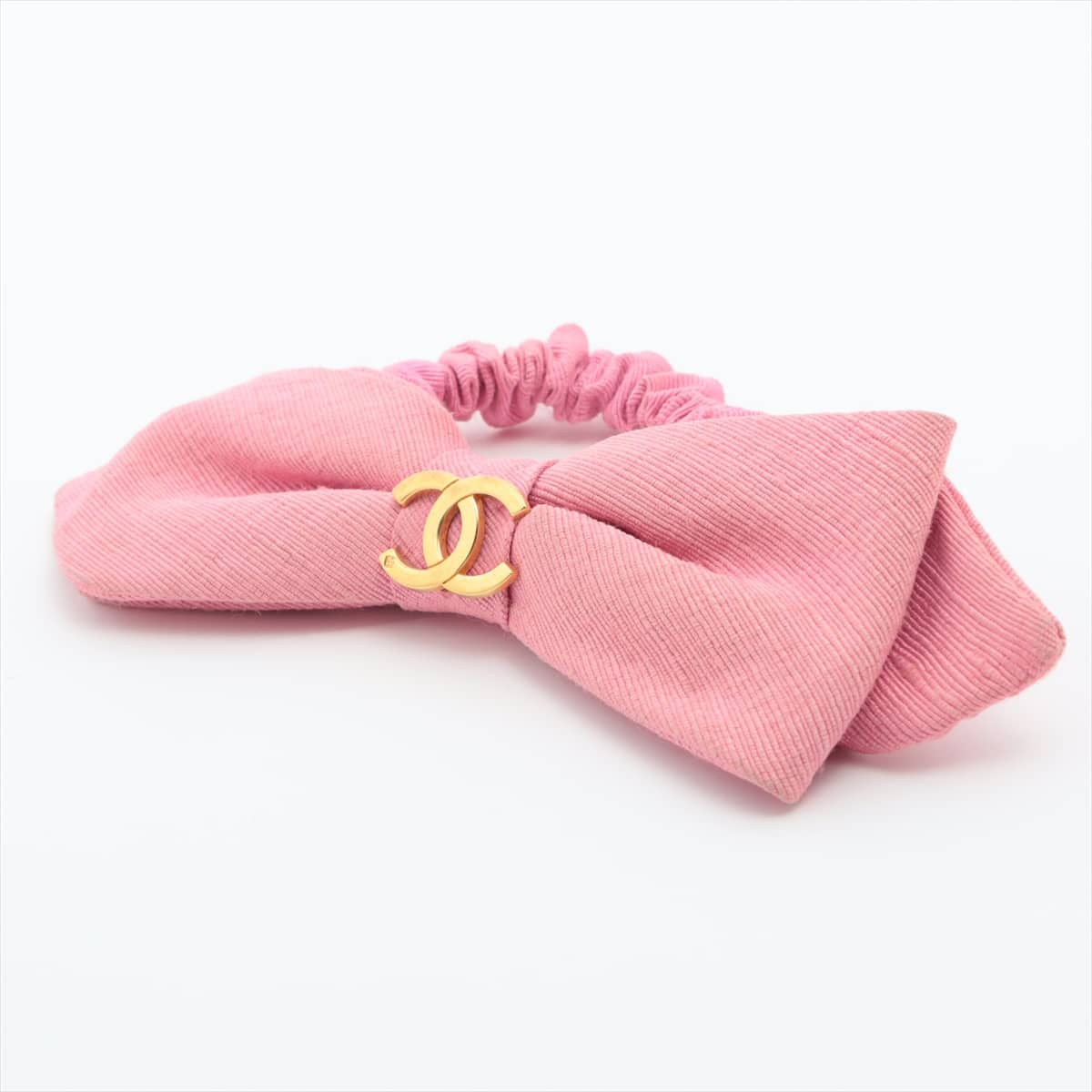 Chanel Coco Mark Scrunchie Cotton Pink