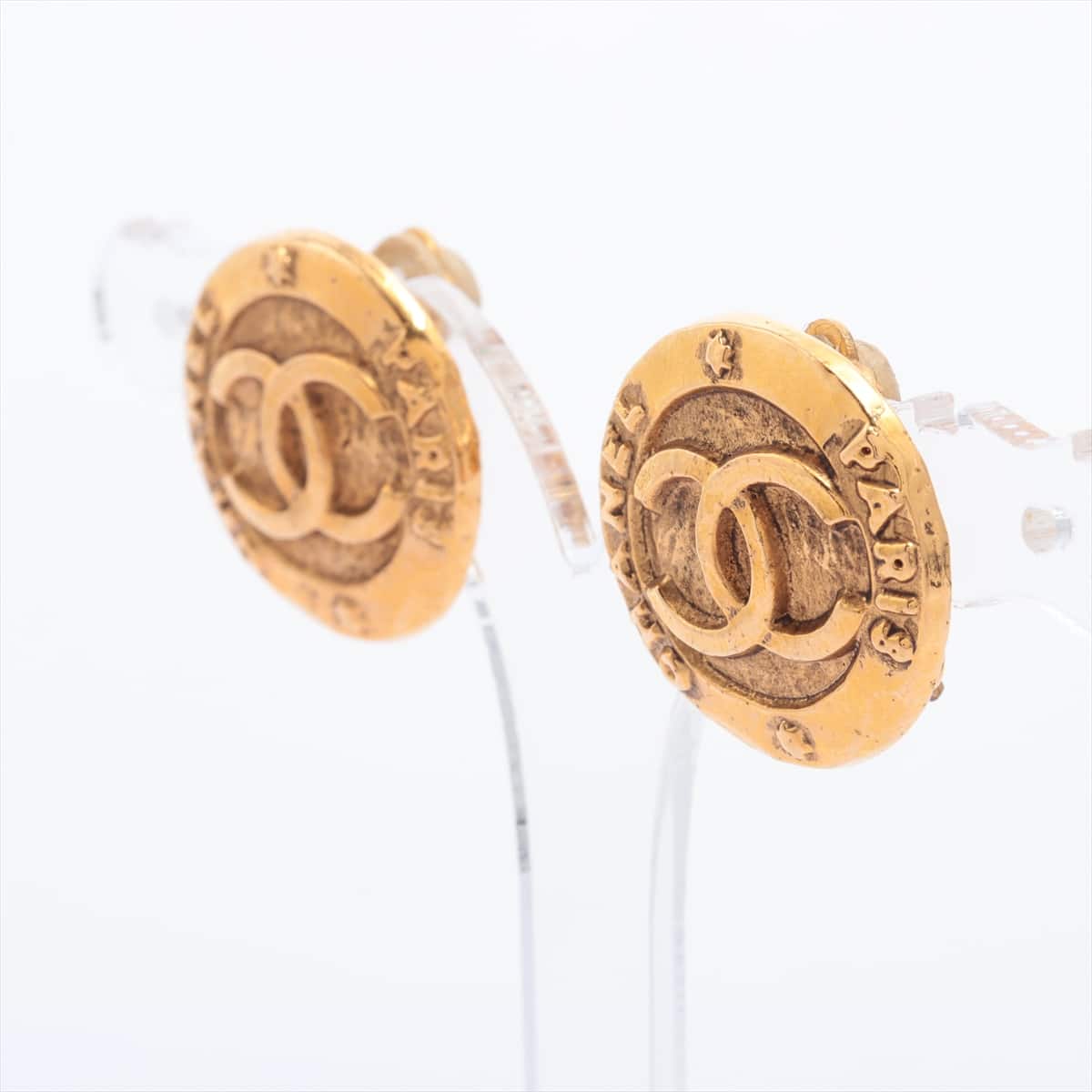 Chanel Coco Mark 2 8 Earrings (for both ears) GP Gold