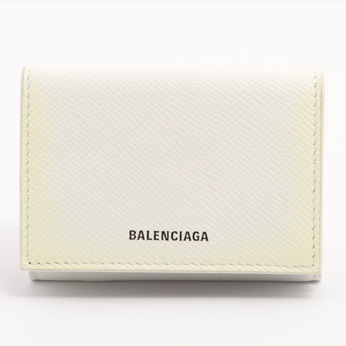 Balenciaga Logo 558208 Leather Wallet White