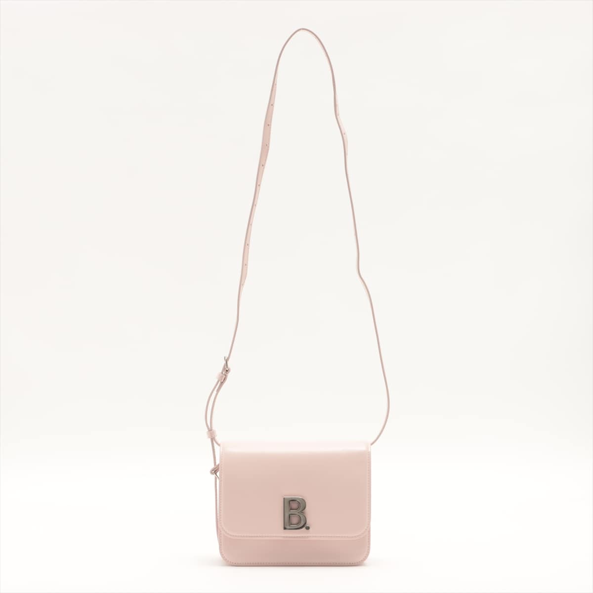 Balenciaga B logo Leather Shoulder bag Pink 592898