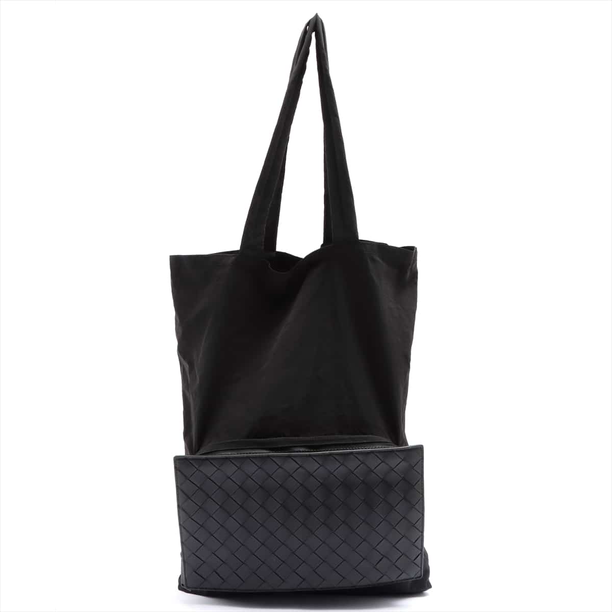 Bottega Veneta Intrecciato Nylon & Leather Tote bag Black Eco bag
