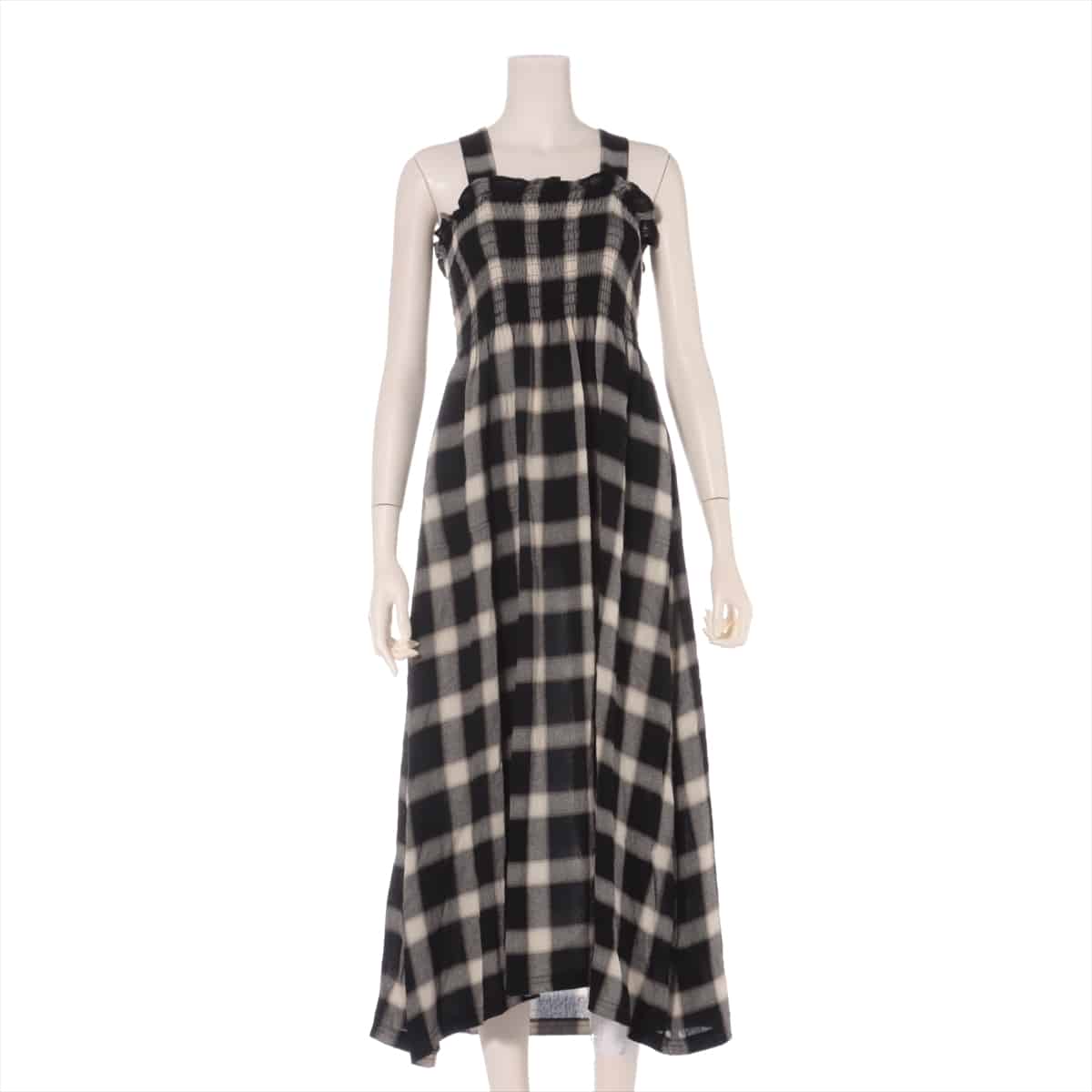 MM6 18AW wool x rayon Sleeveless dress S Ladies' Black × White  S52MA0042 2WAY plaid