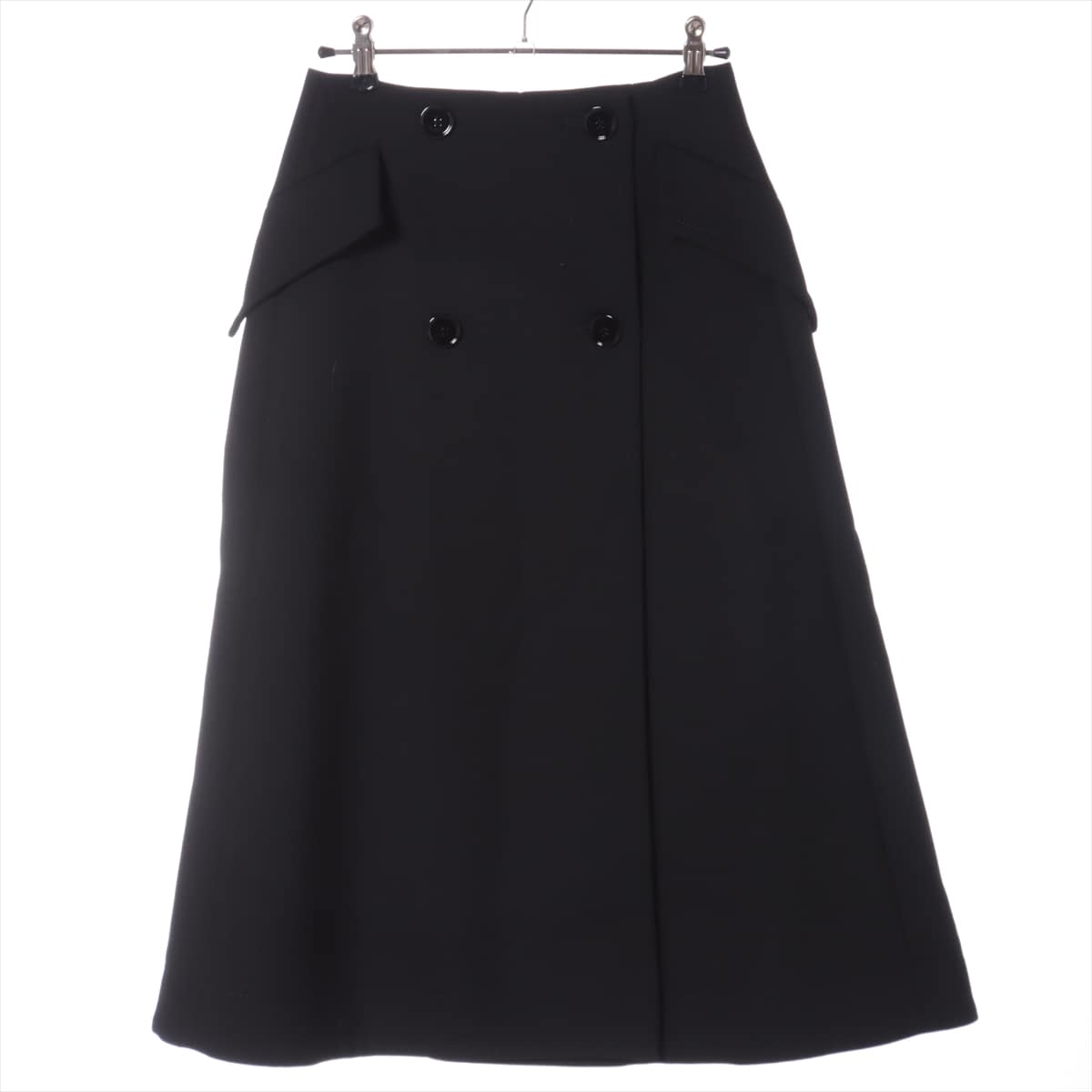 MM6 19SS Wool & Polyester Skirt 36 Ladies' Black  S52MA0051 Wrap skirt