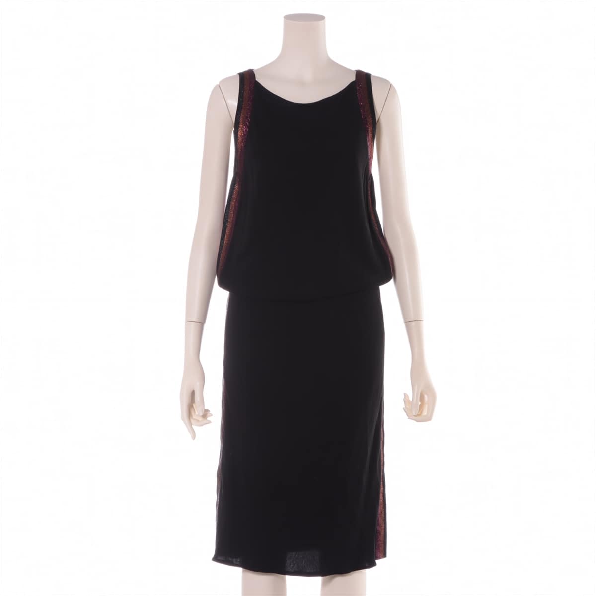 Gucci Rayon × Silk Dress S Ladies' Black  348424