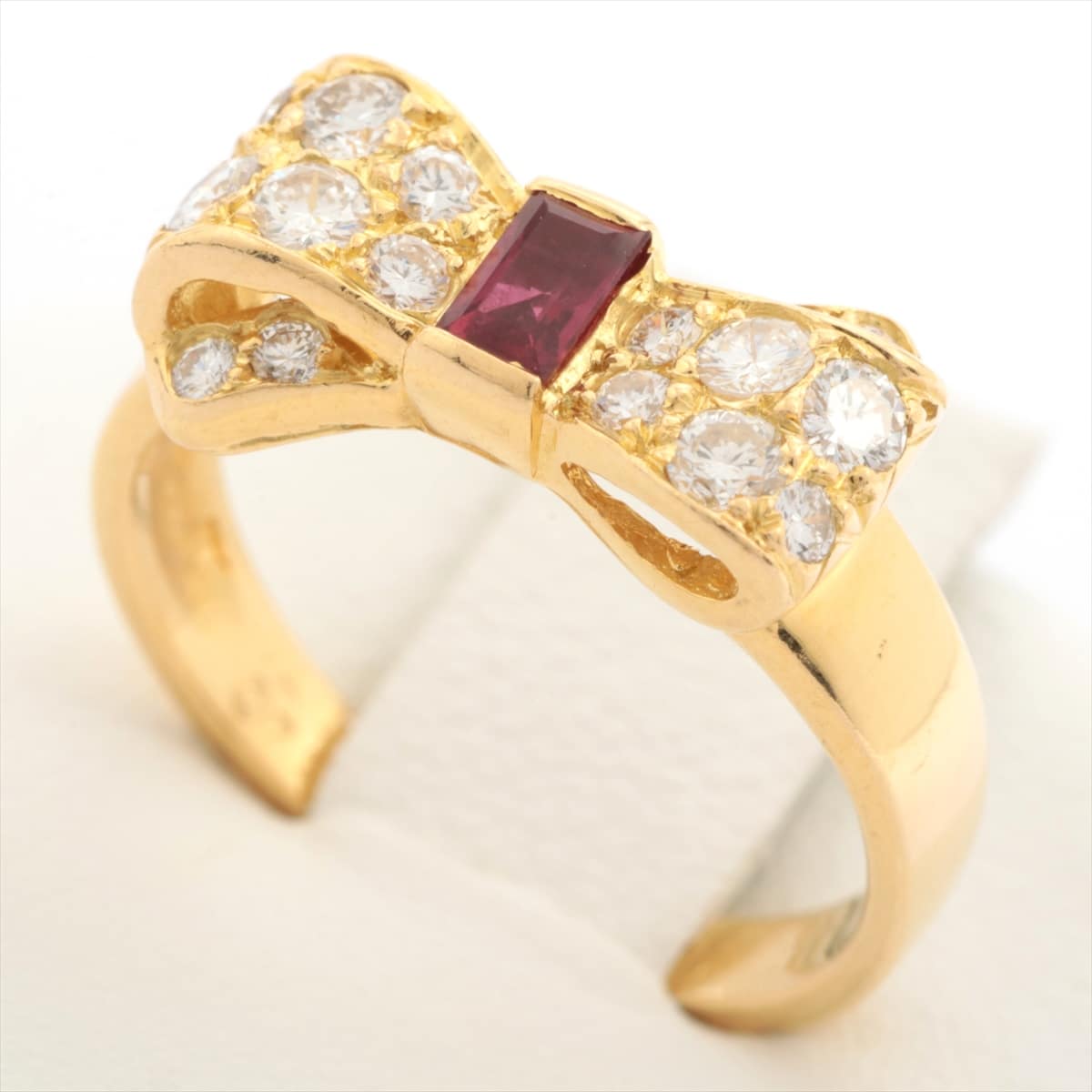 Van Cleef & Arpels Alice Ruby diamond rings 750(YG) 3.5g