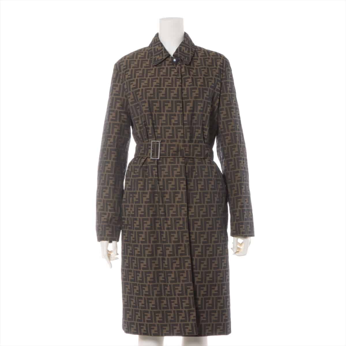 Fendi ZUCCa Polyester coats 40 Ladies' Brown