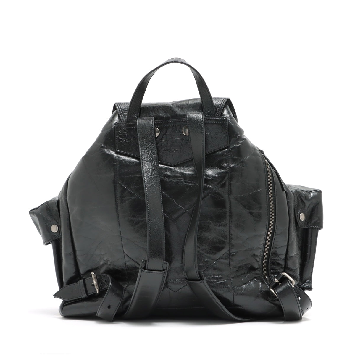 Saint Laurent Paris Leather Backpack Black 491826