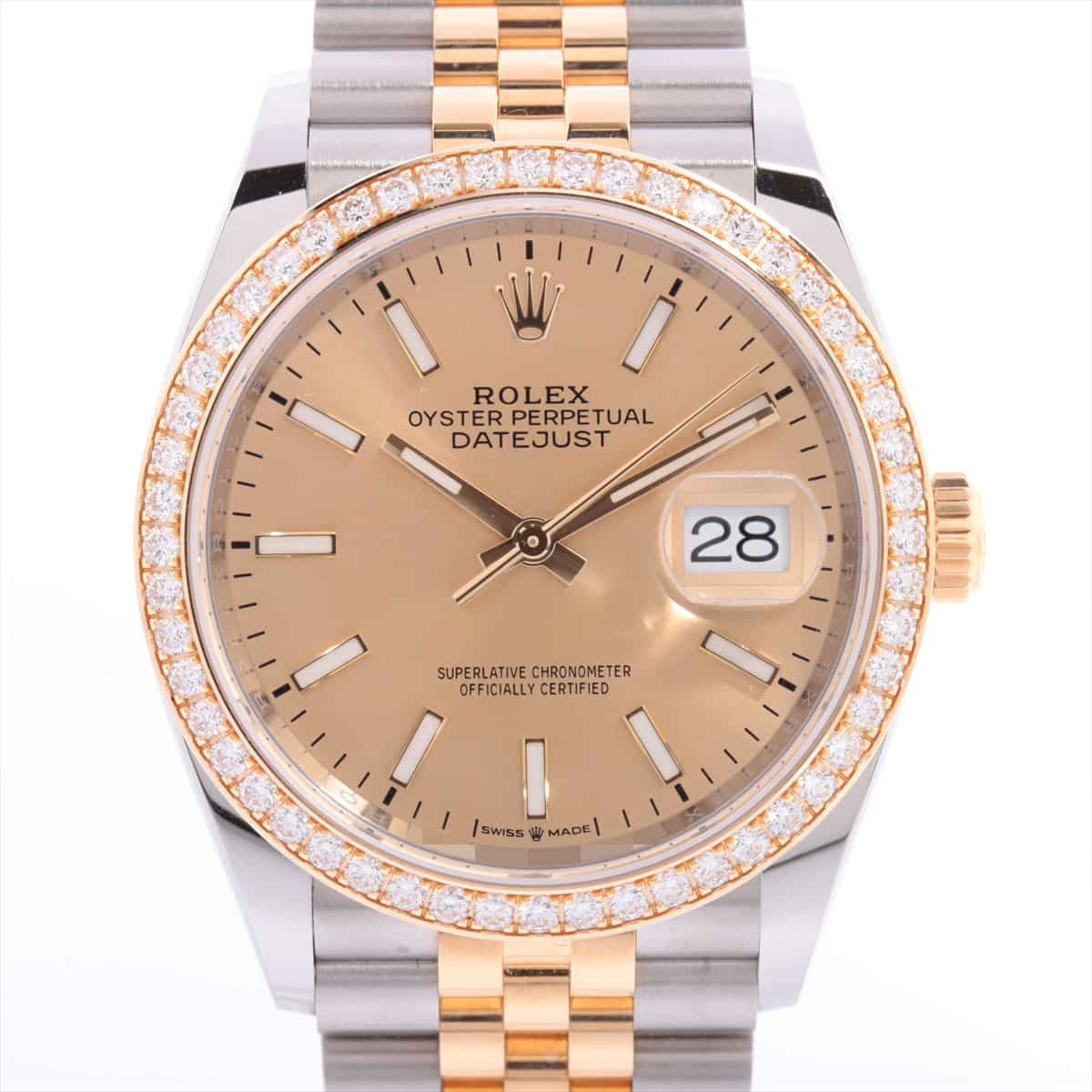 Rolex Datejust 126283RBR SS×YG AT Champagne-Face Extra Link 2