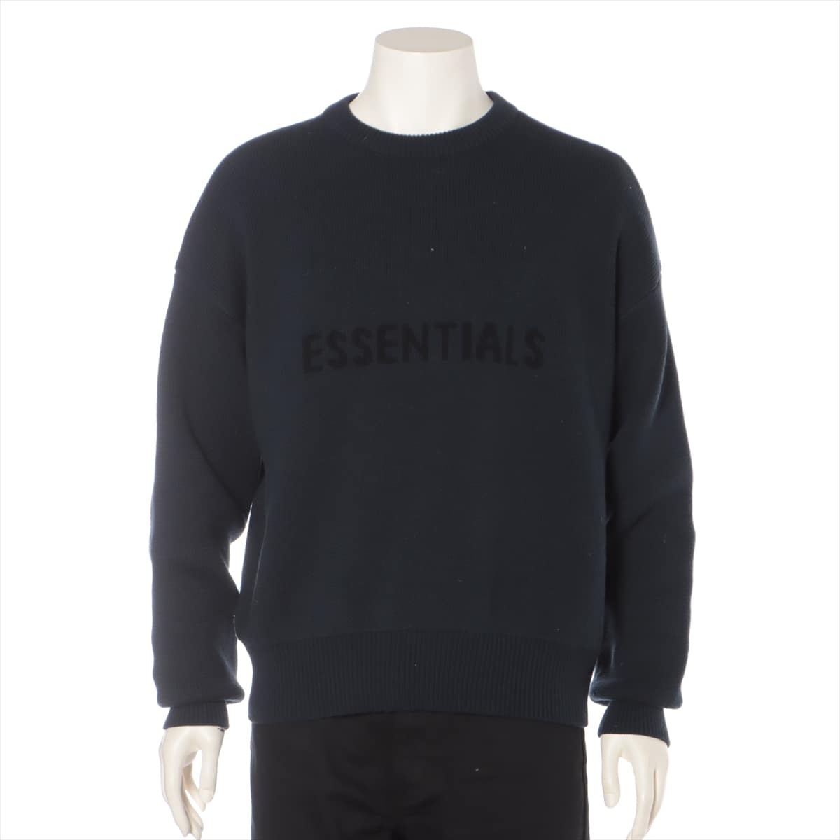 FEAR OF GOD Essentials Cotton & Polyester Sweater XS Men's Navy blue