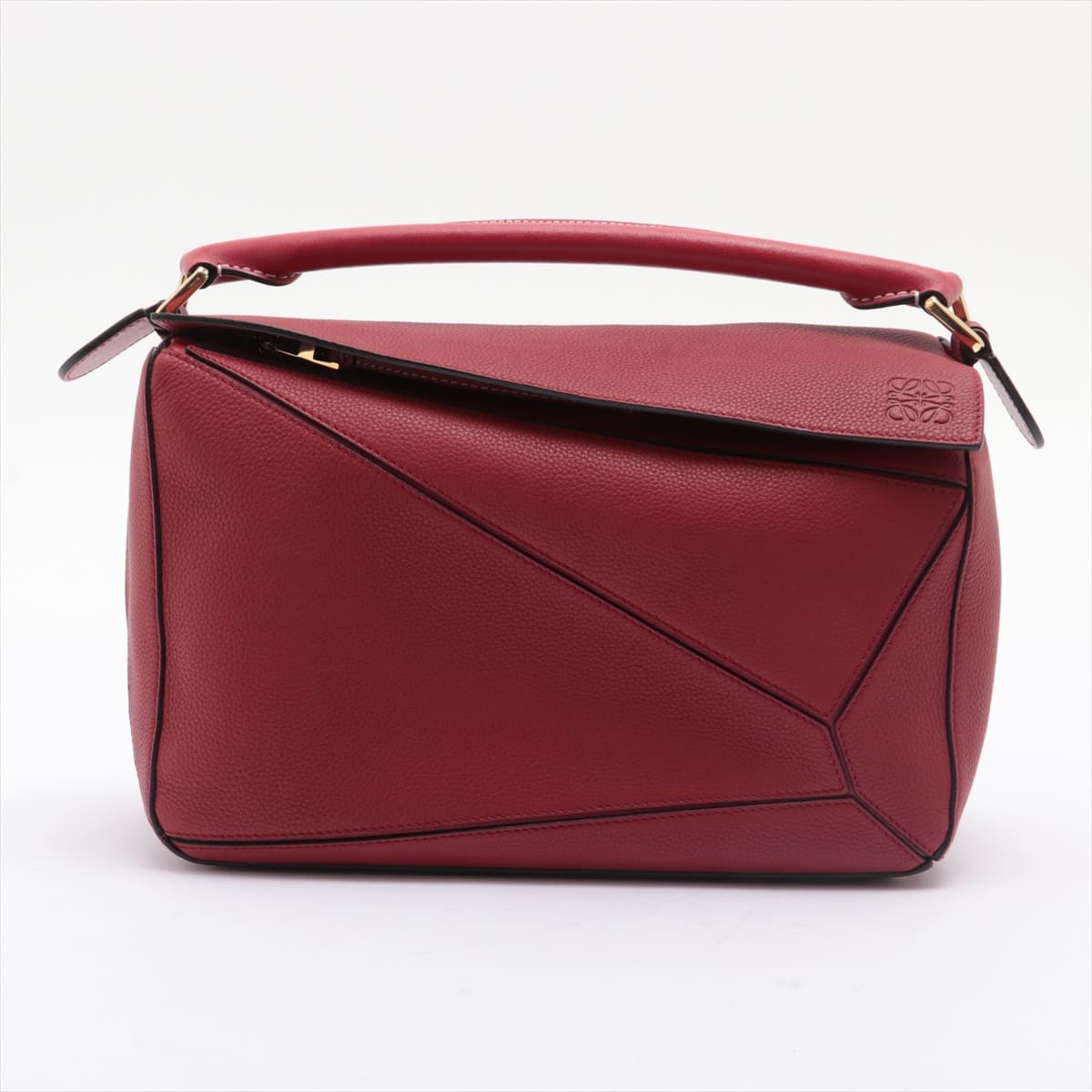 Loewe Puzzle Bag Leather 2way shoulder bag Red