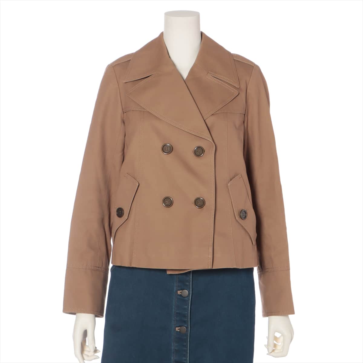 Burberry London Cotton Jacket 38 Ladies' Brown  With liner