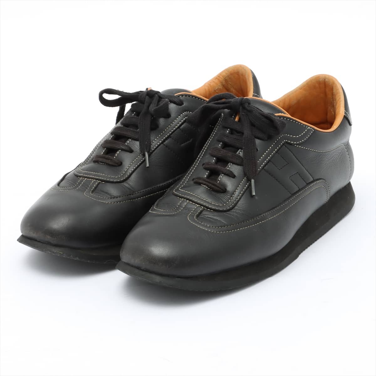 Hermès Leather Sneakers 43 Men's Black Quick