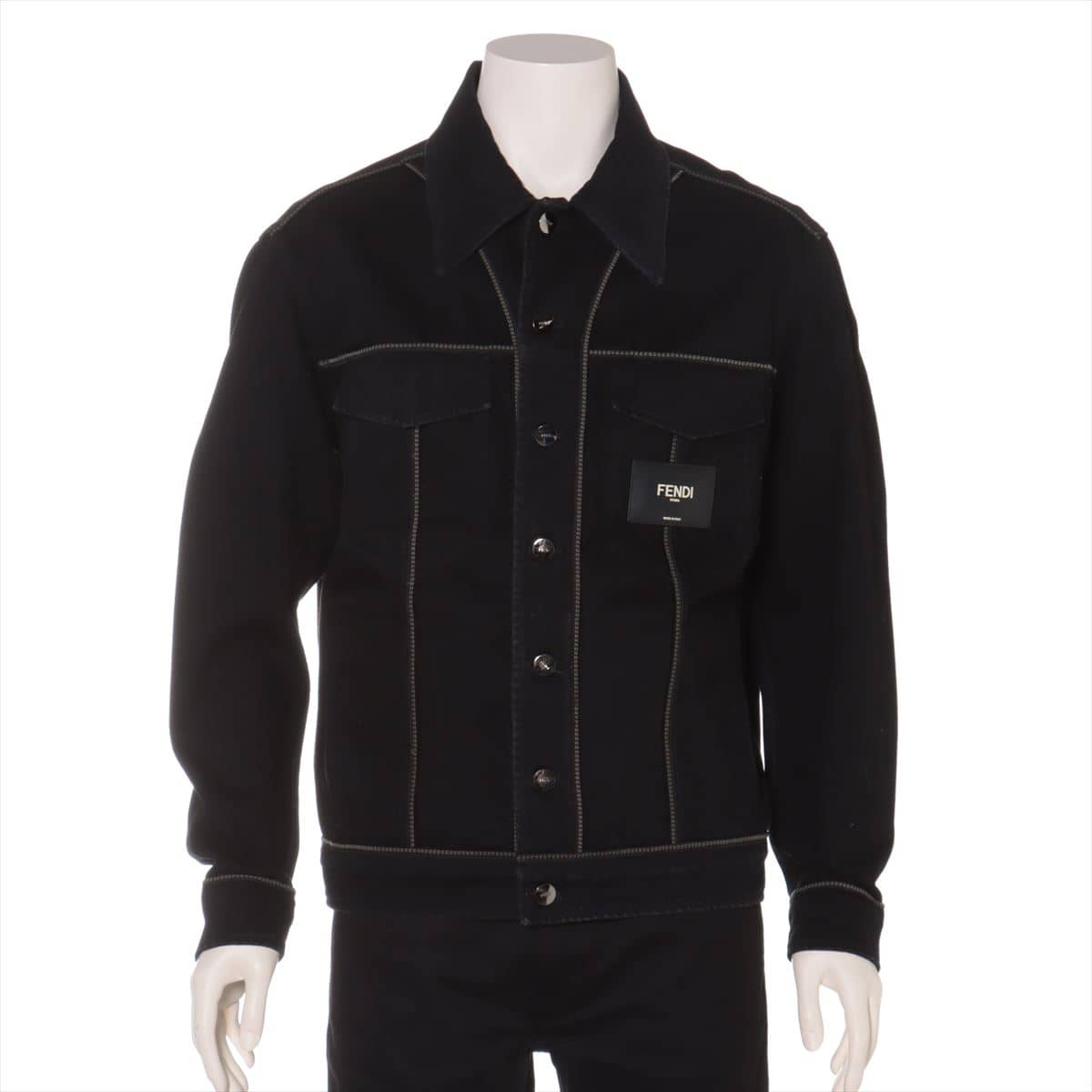 Fendi 19-year Cotton Denim jacket 46 Men's Black