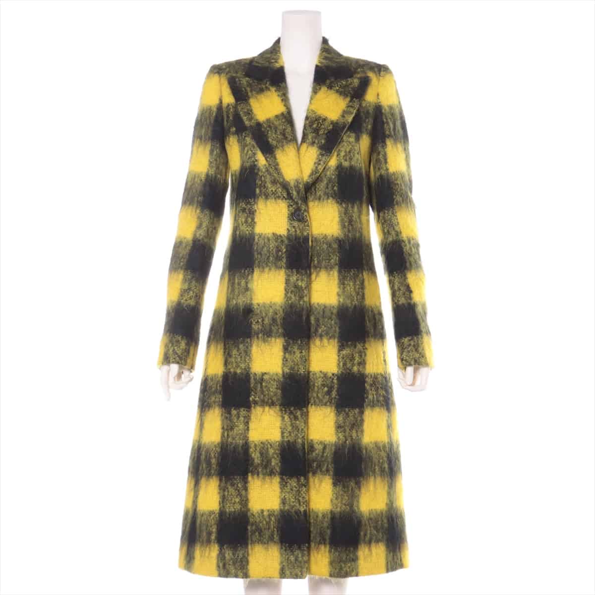 Maison Margiela 19-year Wool & Mohair Long coat 38 Ladies' Black x yellow  1