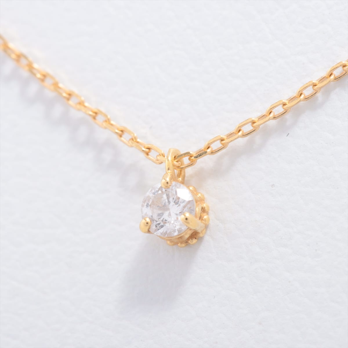 Aget diamond Necklace K18(YG) 0.9g 0.05