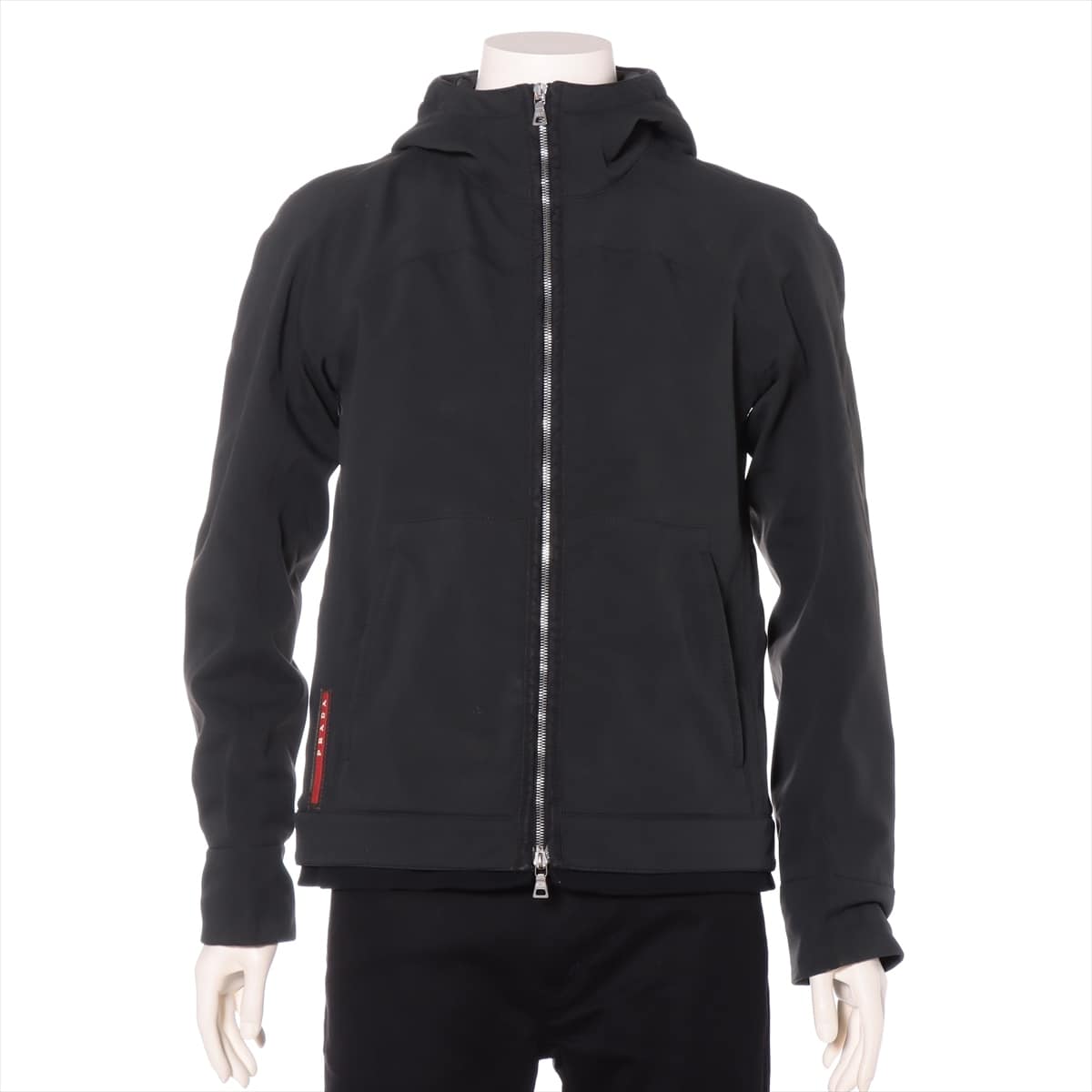 Prada Sport Polyester & Nylon Mountain hoodie 46 Men's Black  GORE-TEX
