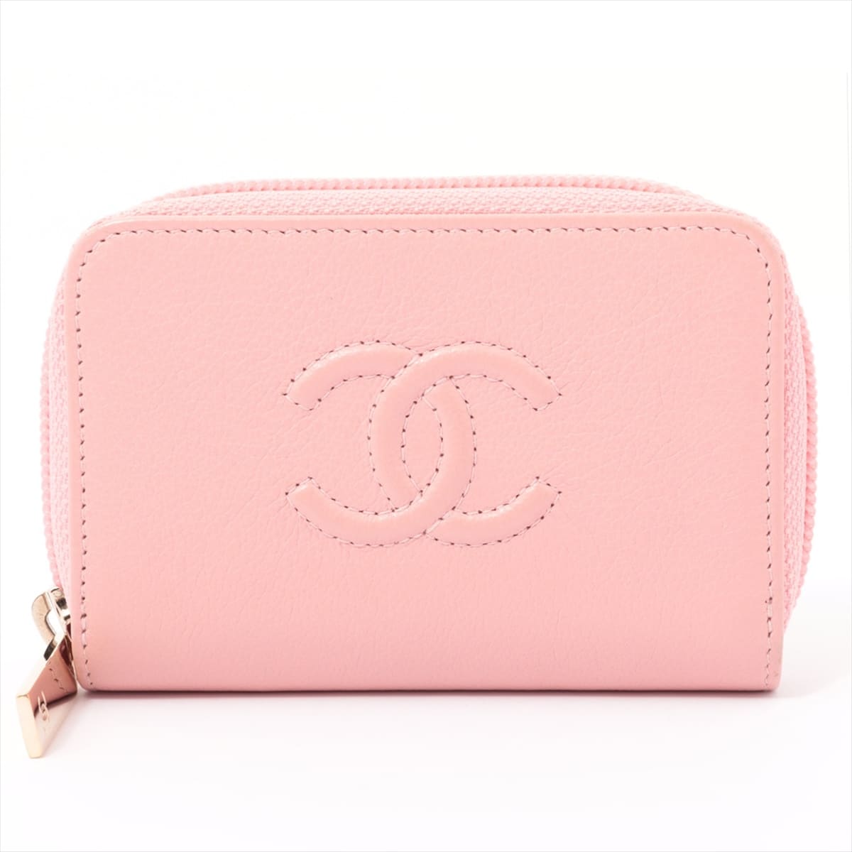 Chanel Coco Mark Leather Coin case Pink Gold Metal fittings 25XXXXXX
