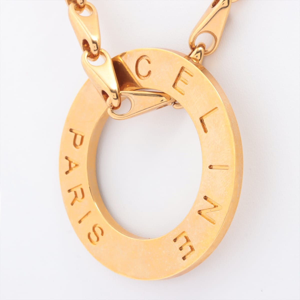 CELINE Necklace GP Gold Circle logo