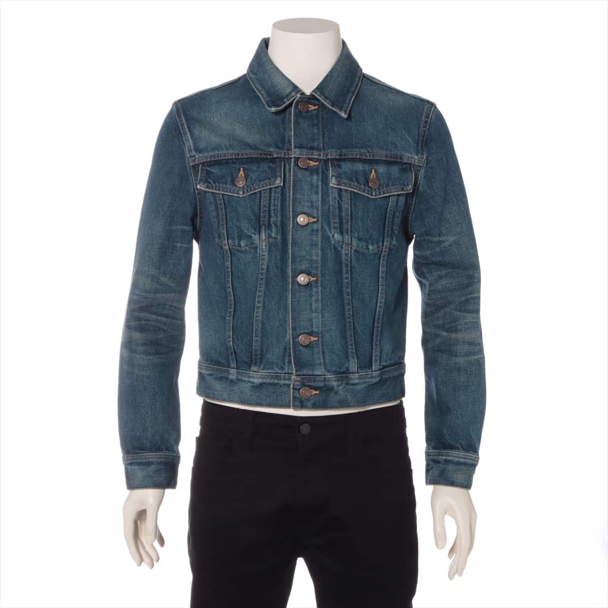 CELINE Cotton Denim jacket XS Men's Blue  Eddie period