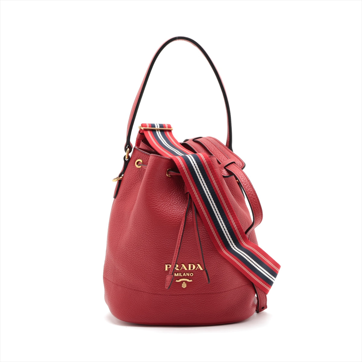 Prada Vitello Daino 2way shoulder bag Red 1BE018