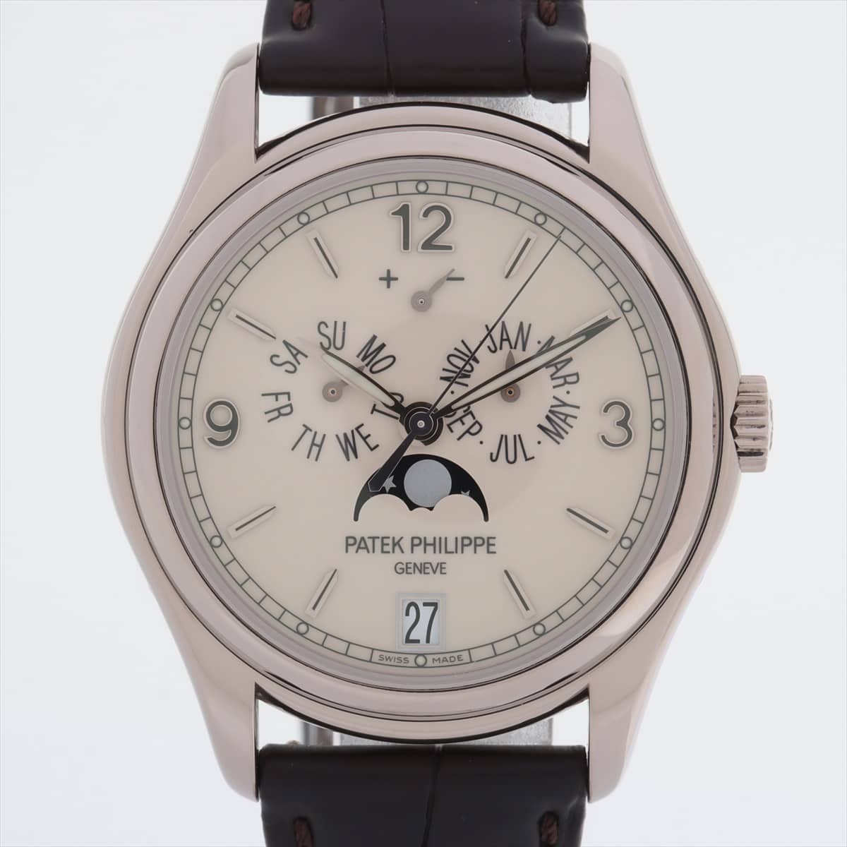 Patek Philippe Annual Calendar 5146G-001 750 & leather AT White-Face