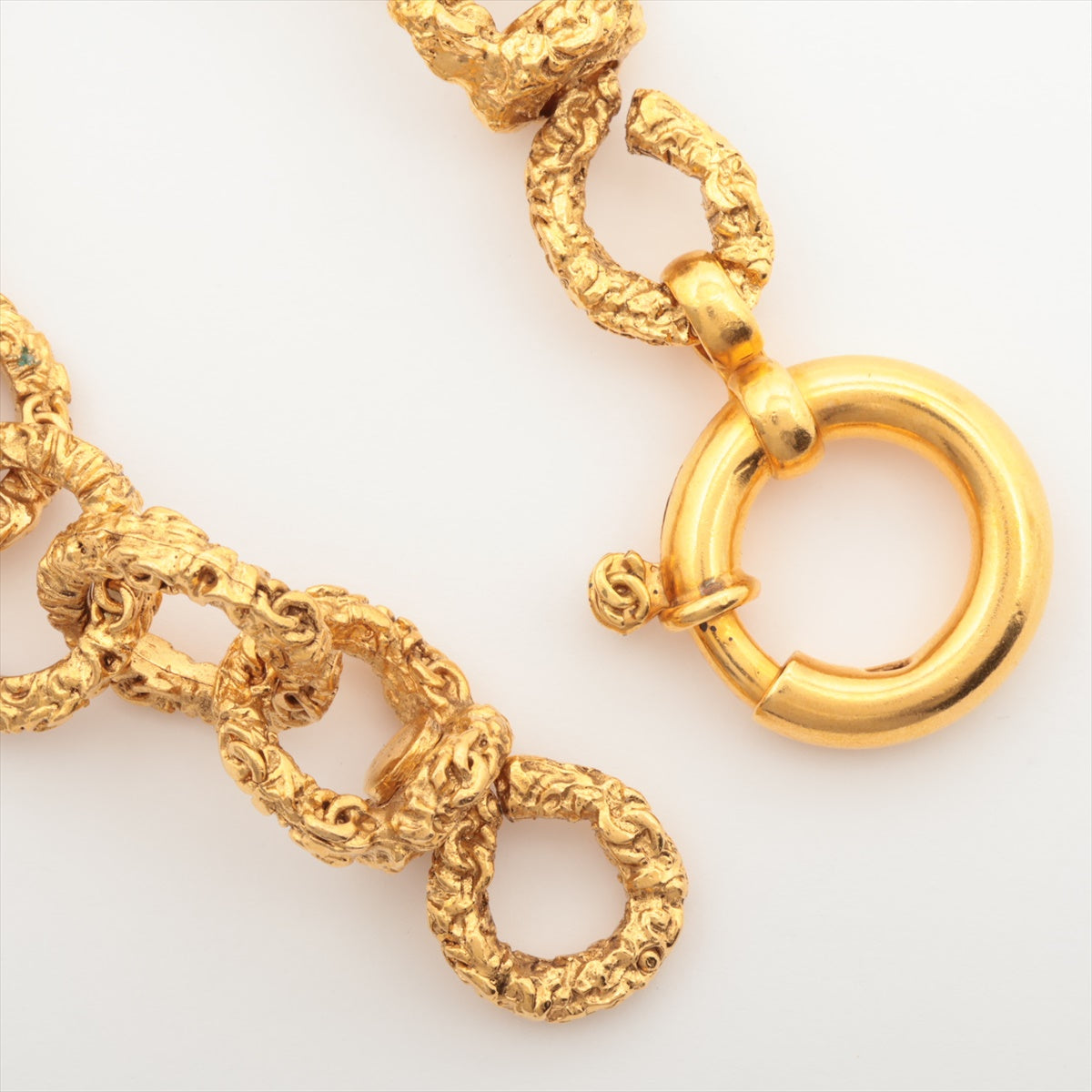 Chanel Coco Mark 93A Bracelet GP Gold Arabesque pattern