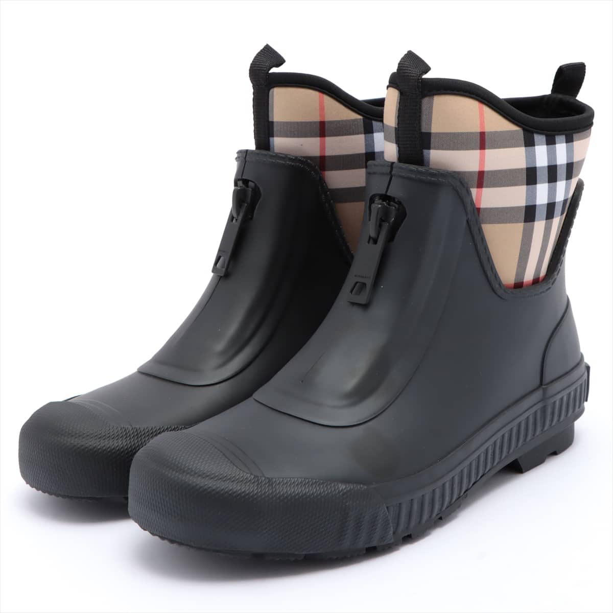 Burberry Rubber Rain boots 38 Ladies' Black