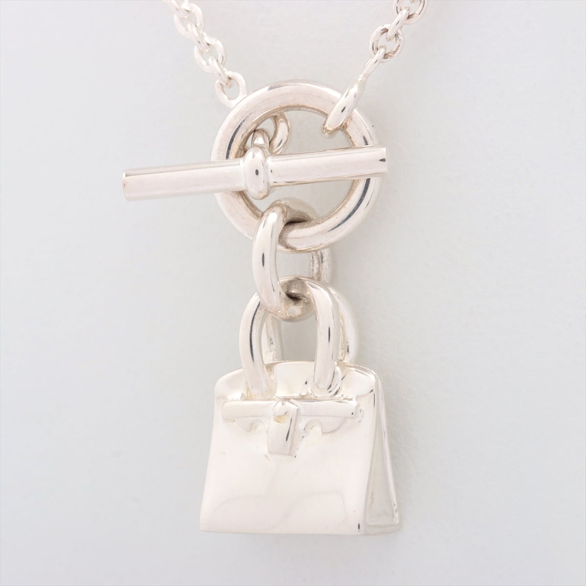 Hermès Birkin Amulet Necklace 925 11.5g Silver