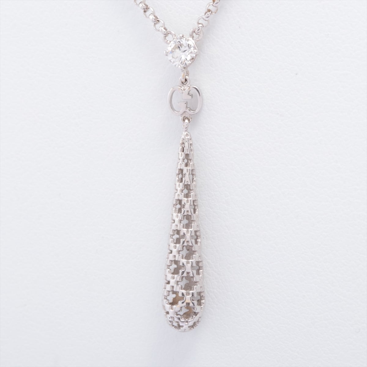 Gucci Diamantissima diamond Necklace 750(WG) 4.5g