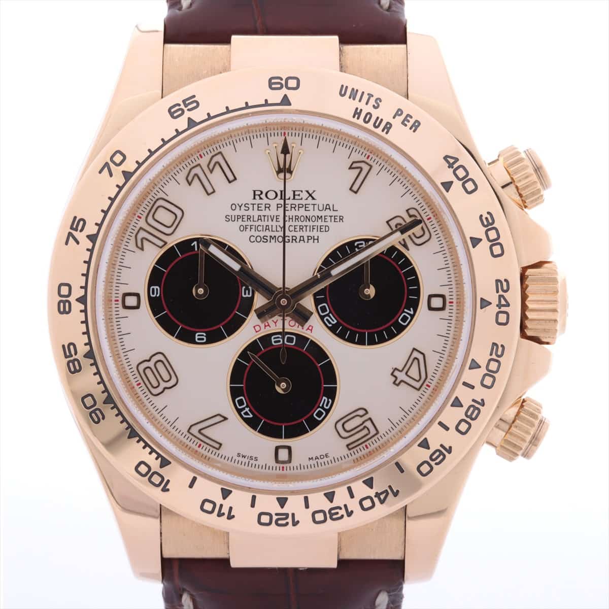 Rolex Daytona 116518 750 & leather AT Ivory-Face Purchased in 2013