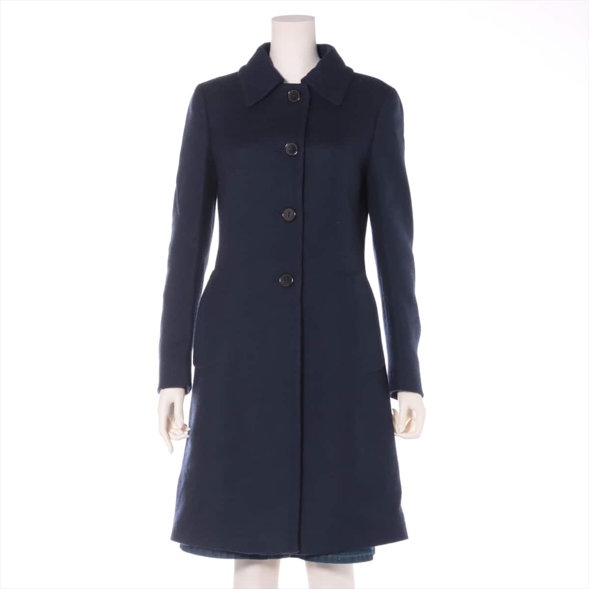 Prada Wool coats 40 Ladies' Navy blue  There are armpit stains