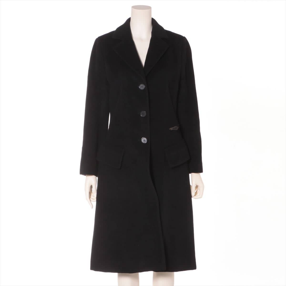 Hermès Cashmere Long coat 38 Ladies' Black