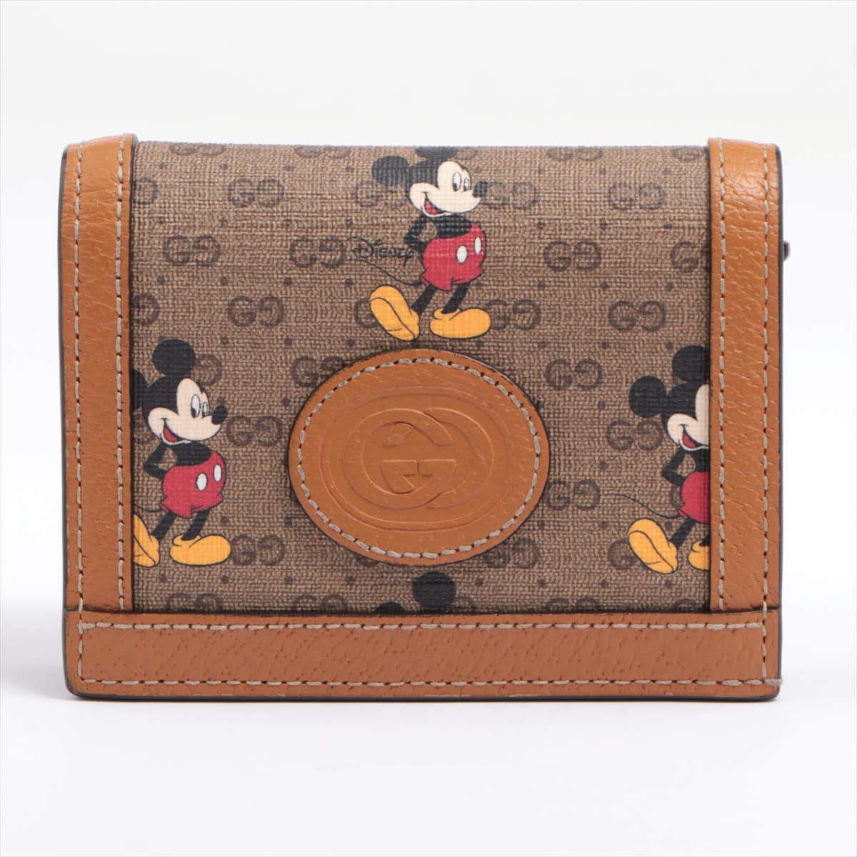 Gucci x Disney Mini GG Supreme 602534 PVC & leather Wallet Beige