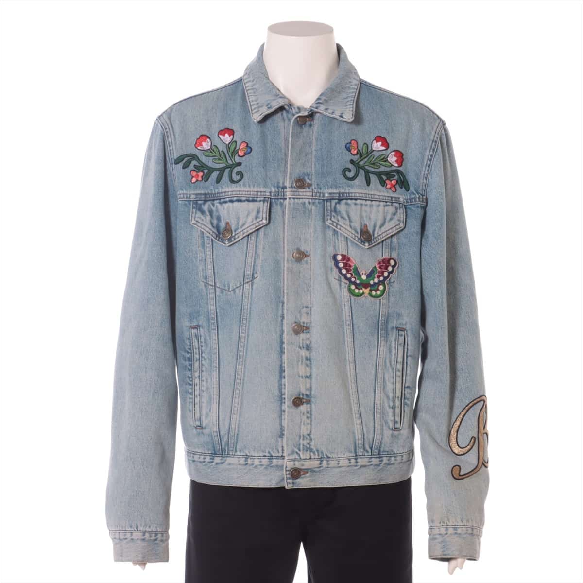 Gucci 17 years Cotton Denim jacket 52 Men's Blue  458515 DIY Embroidery batting With name