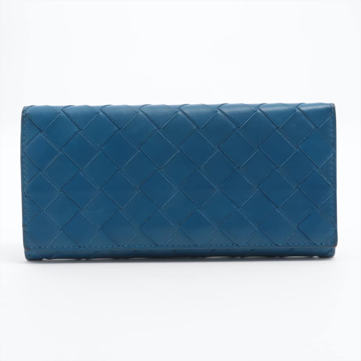 Bottega Veneta Intrecciato Leather Wallet Blue