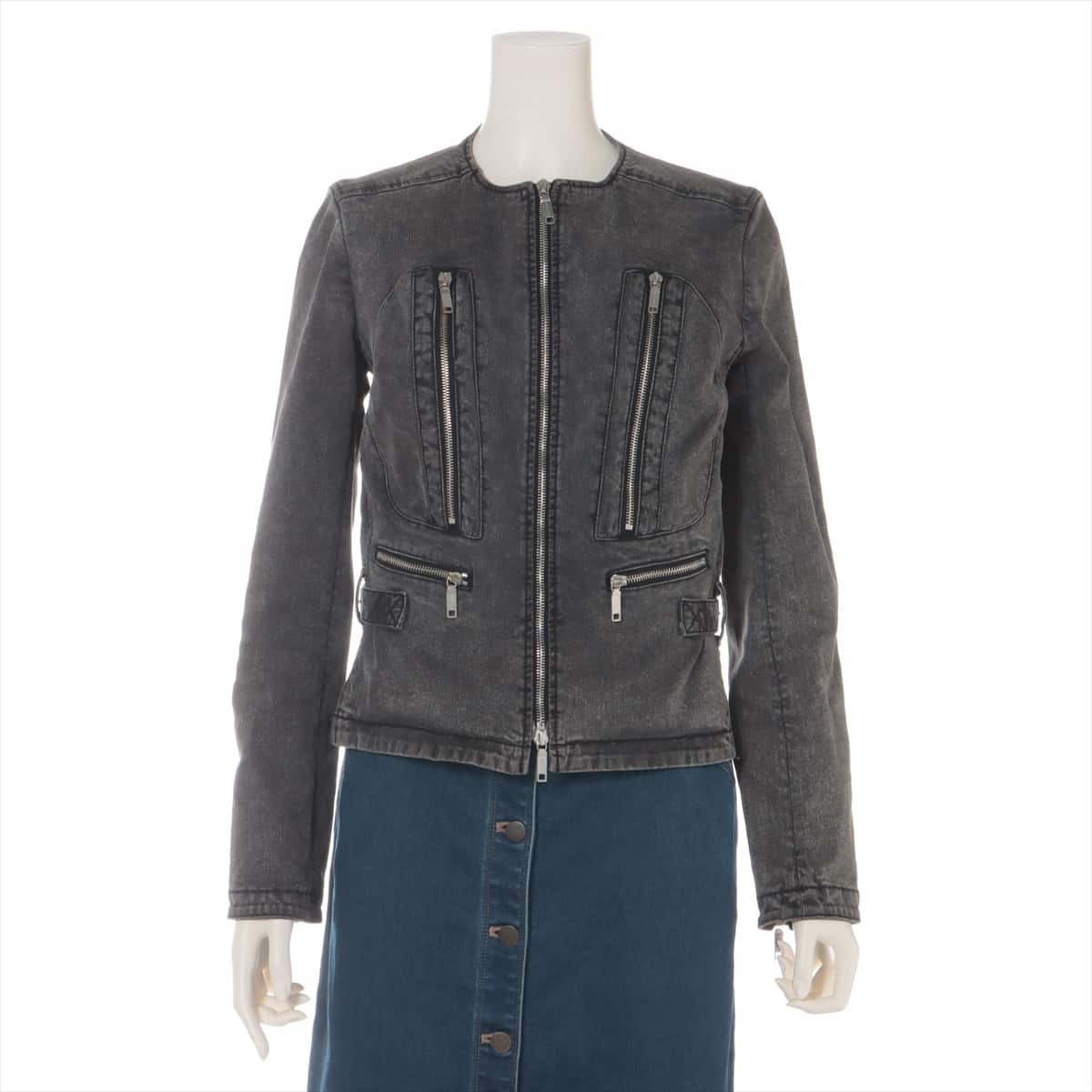 CELINE Cotton & Polyurethane Denim jacket 36 Ladies' Grey  No color