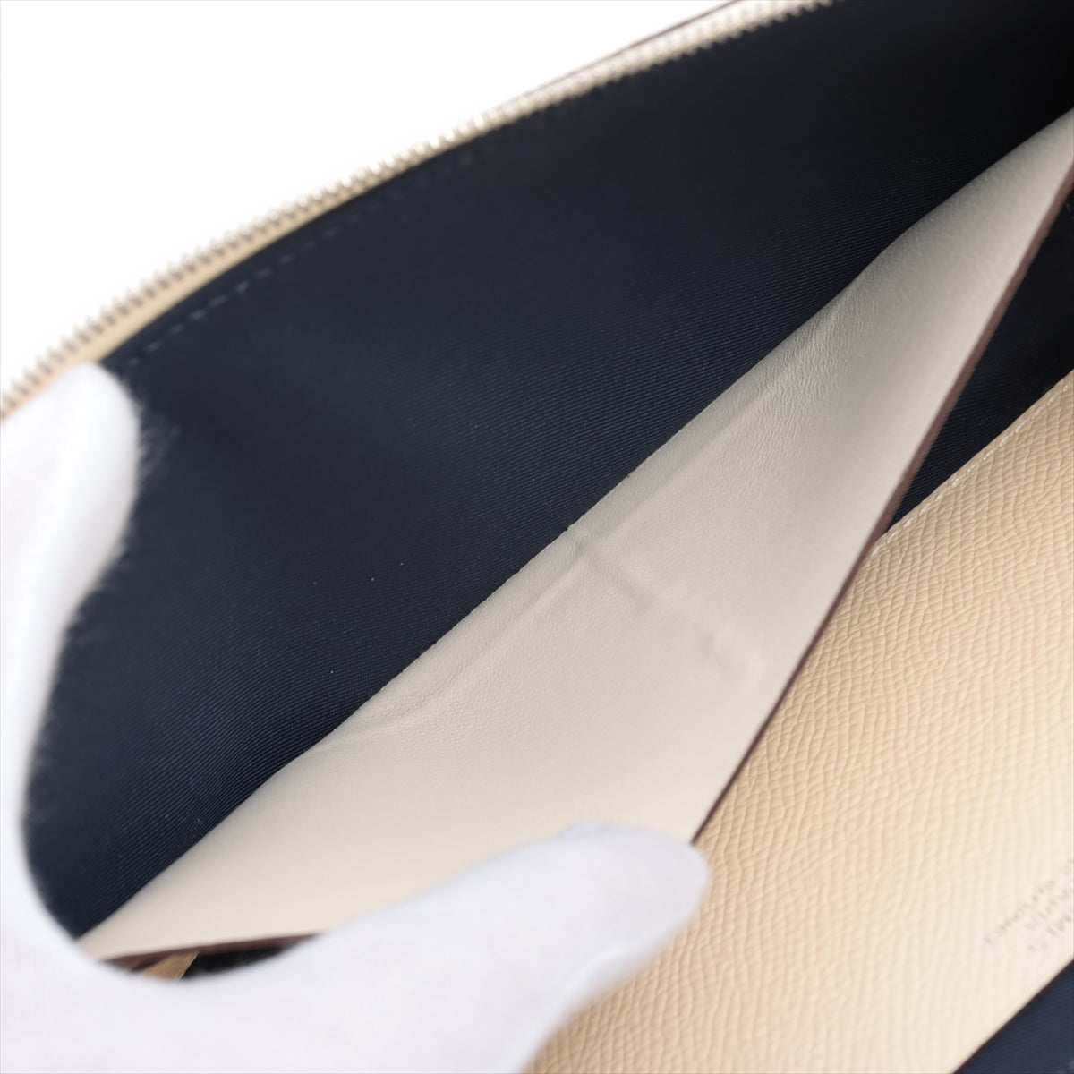 Hermès Nouveau to go Veau Epsom Round-Zip-Wallet Nata Silver Metal fittings U: 2022