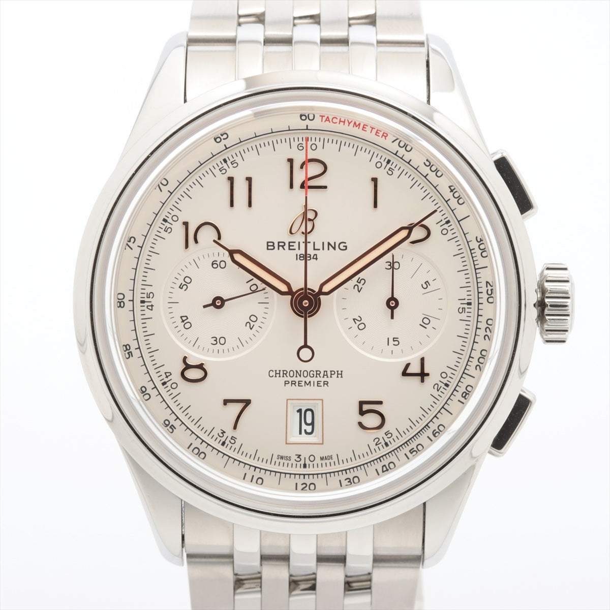 Breitling Premier B01 Chronograph 42 AB0145211G1P1 SS AT Ivory-Face Extra Link 4