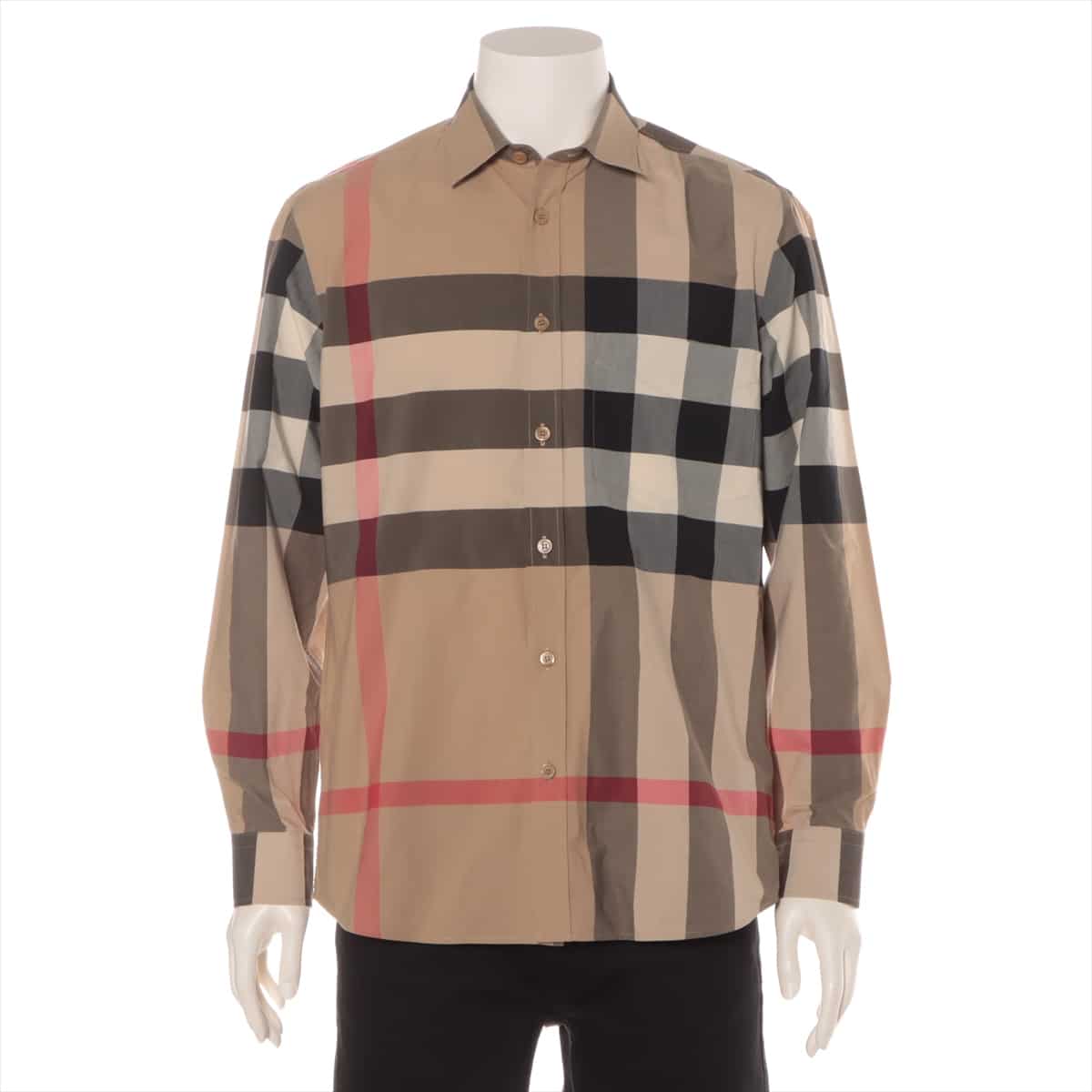 Burberry Cotton & Polyurethane Checked shirt M Men's Brown  8010213 Tissi period